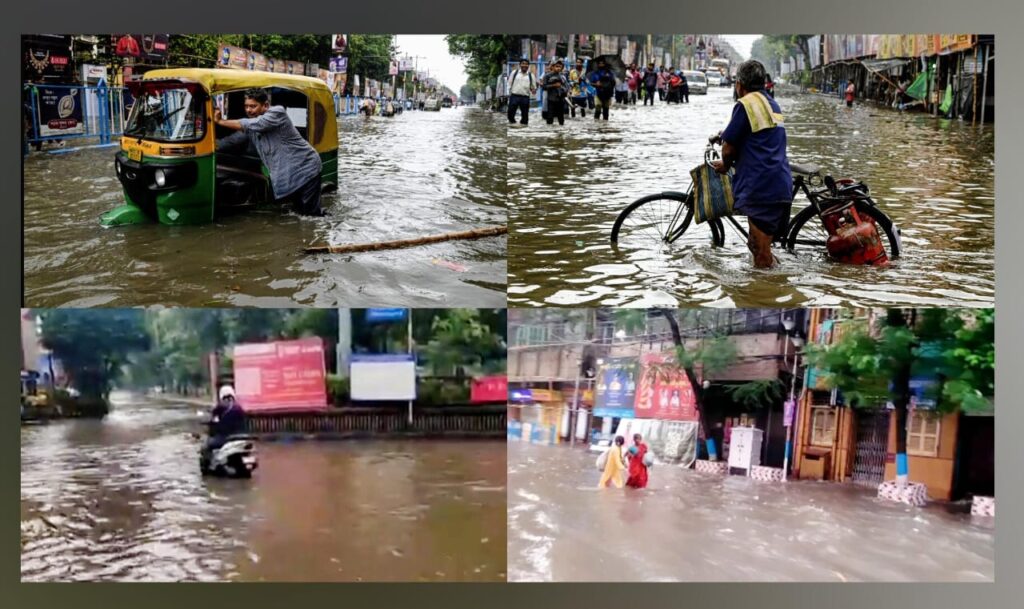 कोलकाता में भारी बारिश