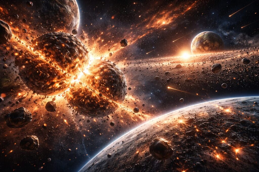 एस्टेरॉयड और छोटे ग्रहों की भिड़ंत