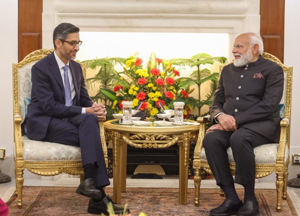 Sundar Pichai with PM Modi
